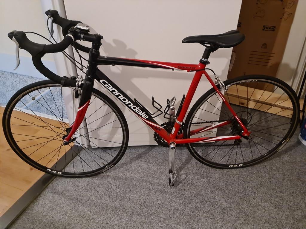 Cannondale racefiets rood/zwart, 49 tot 53 cm, Ophalen of Verzenden, Gebruikt, Dames