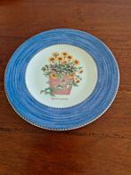 Wedgwood Sarah's garden. Ontbijtbord 21cm. Tagetes patula., Huis en Inrichting, Keuken | Servies, Ophalen, Zo goed als nieuw, Bord(en)