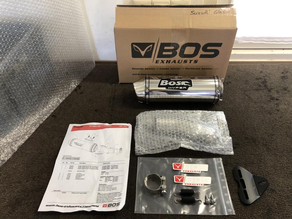 Bos Midget uitlaat demper Suzuki SFV650 Gladius 2009-2016, Info@bosexhausts.com, Verzenden, Nieuw, BOS Exhausts