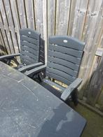 Hartman tuintafel en twee tuinstoelen, Tuin en Terras, Tuinstoelen, Ophalen, Gebruikt, Kunststof, Verstelbaar