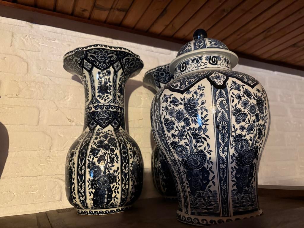 Set van 3 prachtige Delfts blauwe vazen, Ophalen