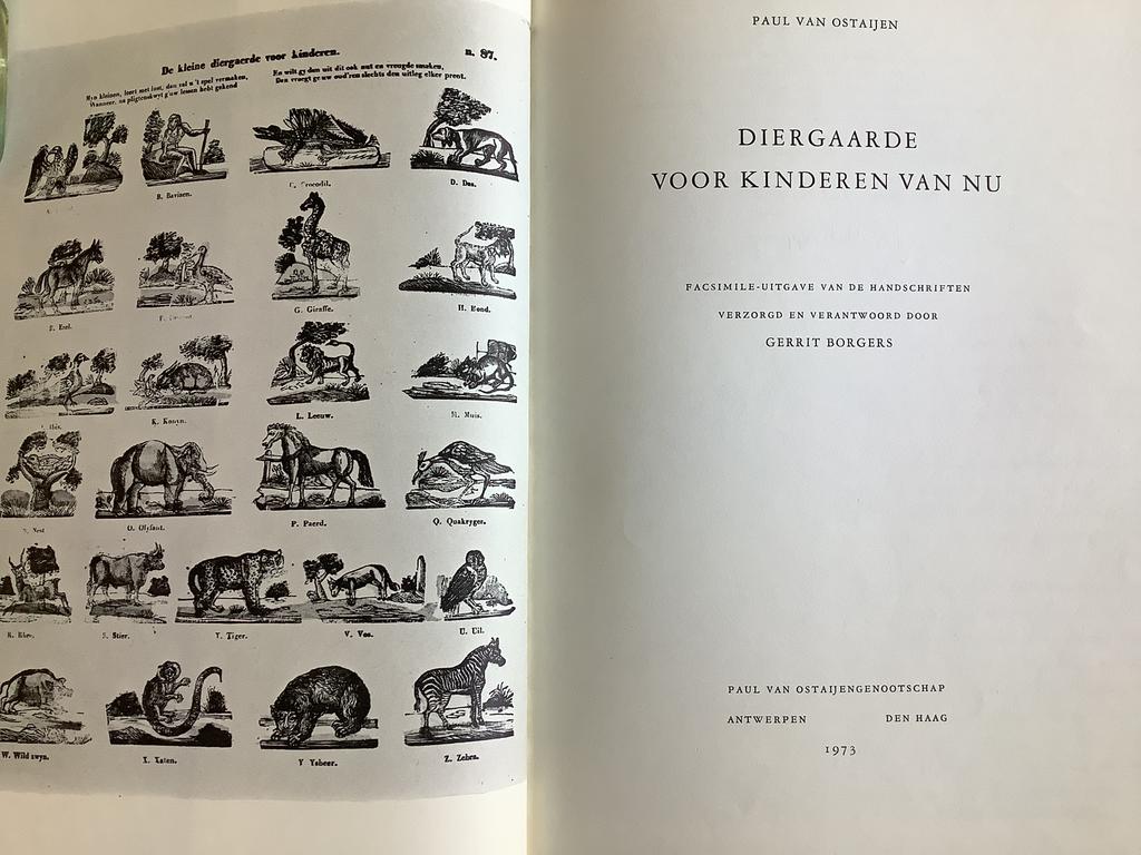 DIERGAARDE  VOOR KINDEREN VAN NU - Paul van Ostaijen., Boeken, Ophalen of Verzenden, Zo goed als nieuw