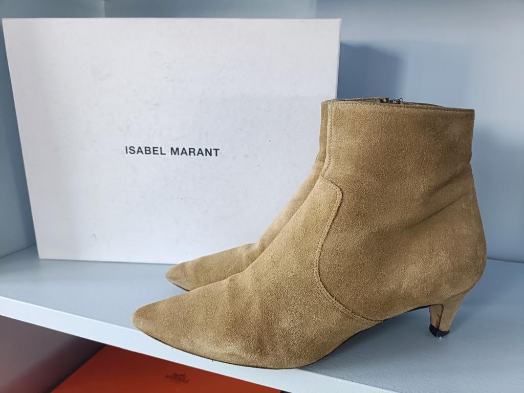 Enkellaarsjes Isabel Marant (37), Kleding | Dames, Schoenen, Isabel Marant, Beige, Lage of Enkellaarzen, Ophalen of Verzenden