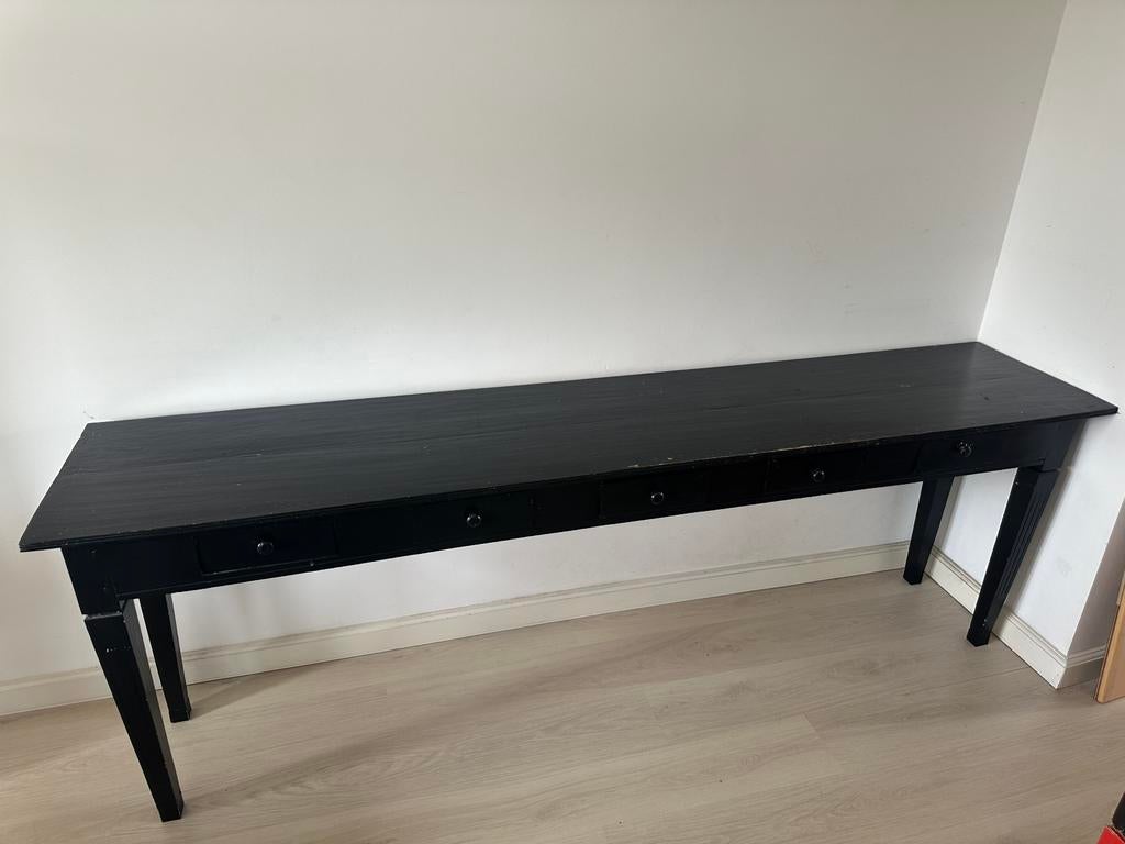 Lange sidetable, Ophalen, Zo goed als nieuw, 25 tot 50 cm, Rechthoekig