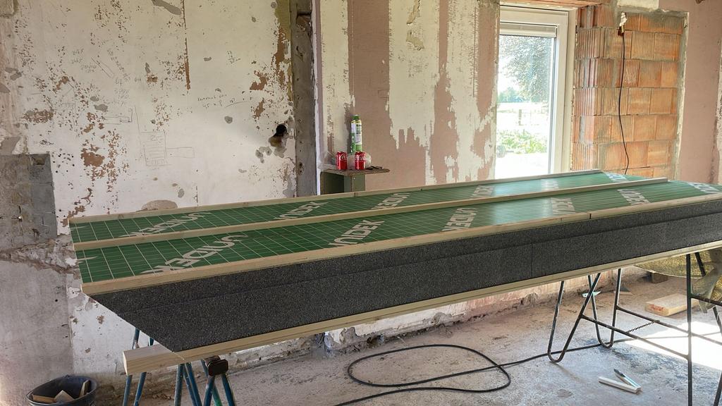 Nieuwe Unidek dakplaat - 275/295x102cm, 210/231mm dik, Overige materialen, Overige kleuren, Nieuw, Minder dan 5 m²