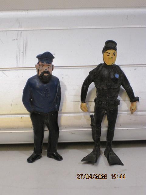 kuifje popjes 5,5 cm esso belvision 1973 (387), Ophalen of Verzenden, Kuifje, Gebruikt, Beeldje of Figuurtje