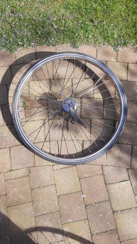 Gazelle voorwiel, Gebruikt, Staal, Gazelle fiets, Stadsfiets