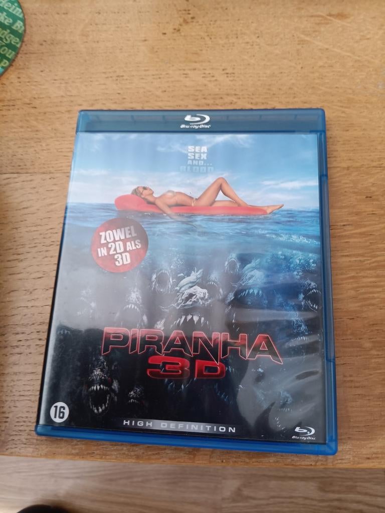 Piranha 3D Blu-ray - Zowel in 2D als 3D, Cd's en Dvd's, Blu-ray, Ophalen of Verzenden, Zo goed als nieuw, Horror