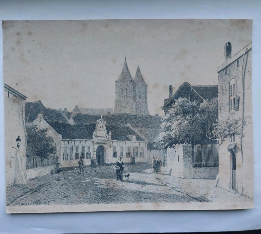 6 / Gezicht op Arnhem van Jan Weissenbruch, Ophalen of Verzenden