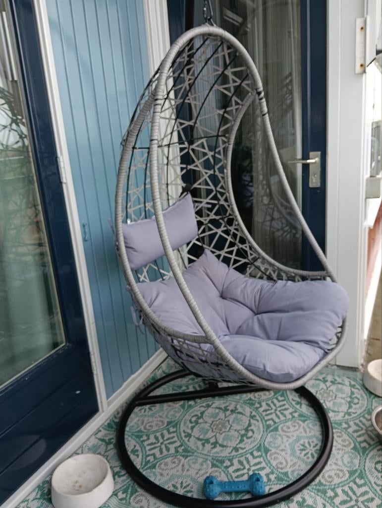 Hangstoel Eggchair, Ophalen, Zo goed als nieuw, Metaal
