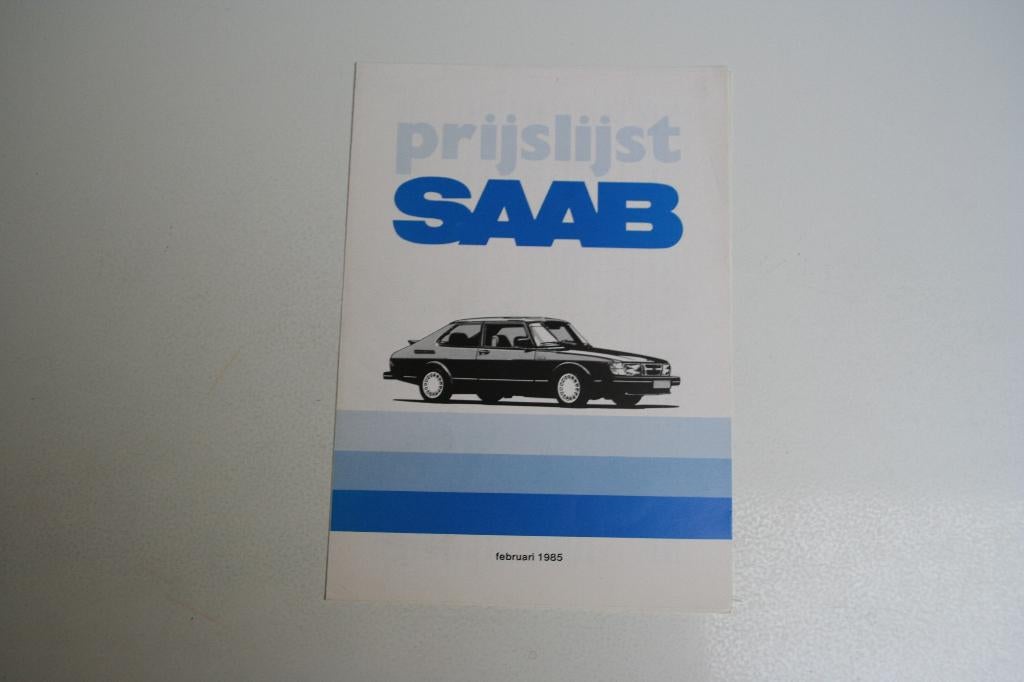 Folder Saab prijslijst + kleuren combi/bekleding (02-1985) 6, Boeken, Ophalen of Verzenden, Nieuw, Overige merken