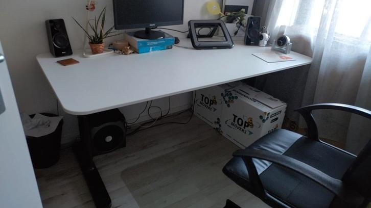 Verstelbaar bureau BEKANT IKEA, Huis en Inrichting, Bureaus, Zo goed als nieuw, Bureau, In hoogte verstelbaar, Ophalen