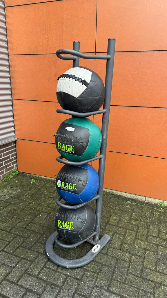 Wall Ball 2x4kg ,6kg ,9kg + Opbergrek, Ophalen, Gebruikt, Fitnessbal