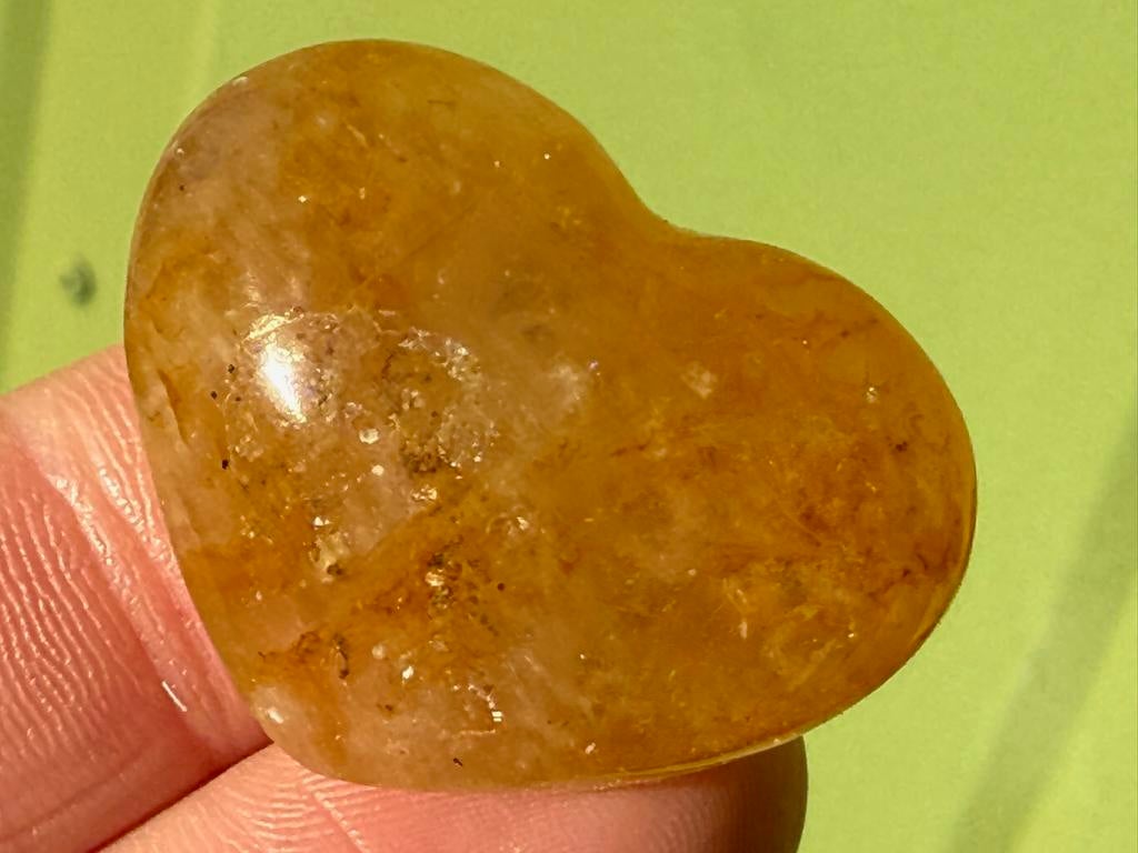 Golden Healer hartje Limonietkwarts mineralen BB, Ophalen of Verzenden, Mineraal