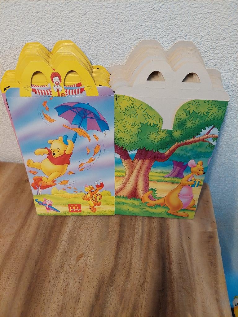 Mcdonalds Happy Meal doosjes: Disney Winnie de Pooh, Disney, Beeldje of Figuurtje, Nieuw, Ophalen of Verzenden