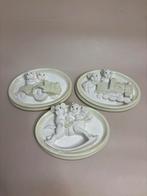 3 Vintage Gips Wanddecoratie Babykamer - Zachtgroen, Ophalen of Verzenden, Zo goed als nieuw