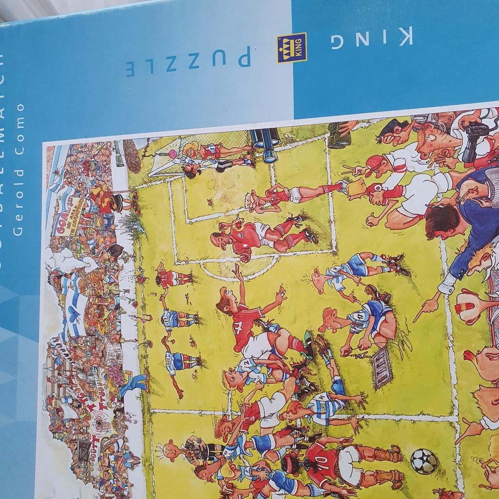 1000 stukjes puzzel Voetbal compleet, Ophalen of Verzenden, 500 t/m 1500 stukjes, Zo goed als nieuw