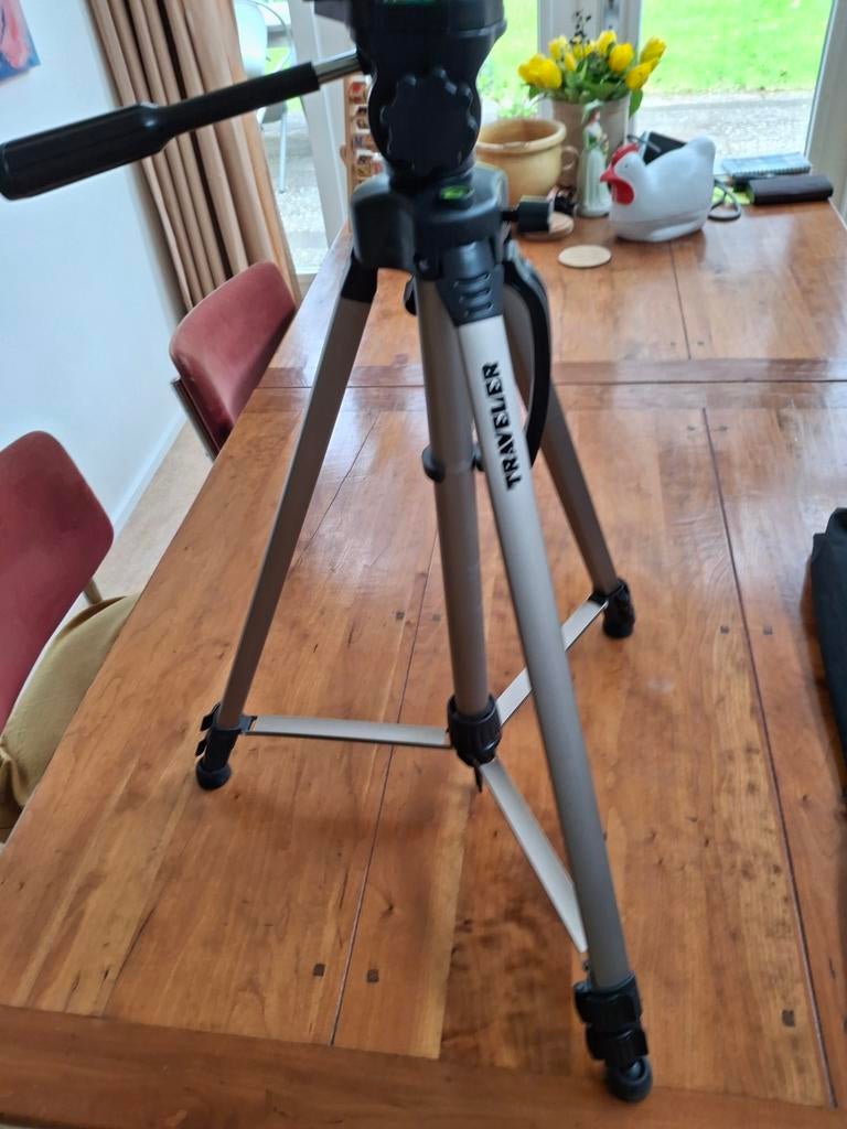 Aluminium Traveler driepoot statief met driewegkop, Ophalen, Zo goed als nieuw, Driepoot