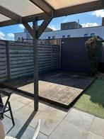 Gratis af te halen - Verhoogde houten vlonder/terras, Tuin en Terras, Ophalen, Gebruikt, Composiet