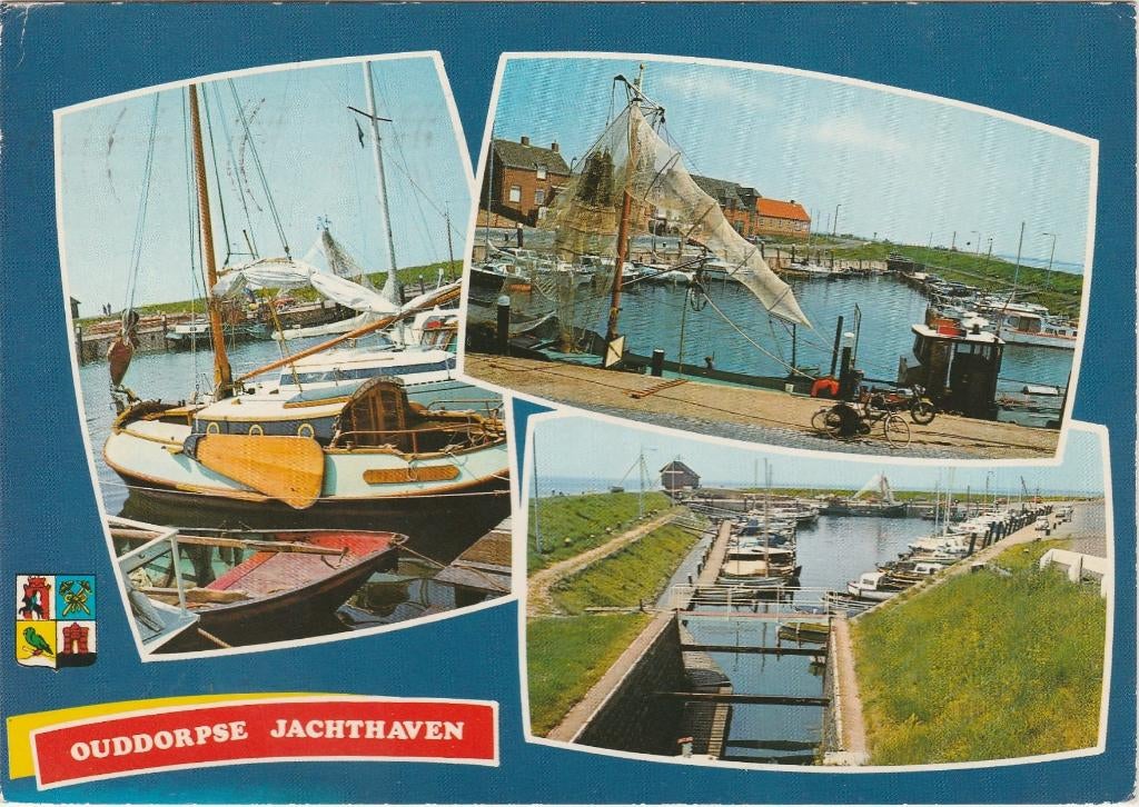 OUDDORP Jachthaven, Verzamelen, Ansichtkaarten | Nederland, Verzenden, 1960 tot 1980, Gelopen, Zuid-Holland