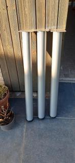 Poten tafel bar aluminium 3 st met stelschroef hoogte, Ophalen, Tafelpoot, Gebruikt, 50 tot 100 cm
