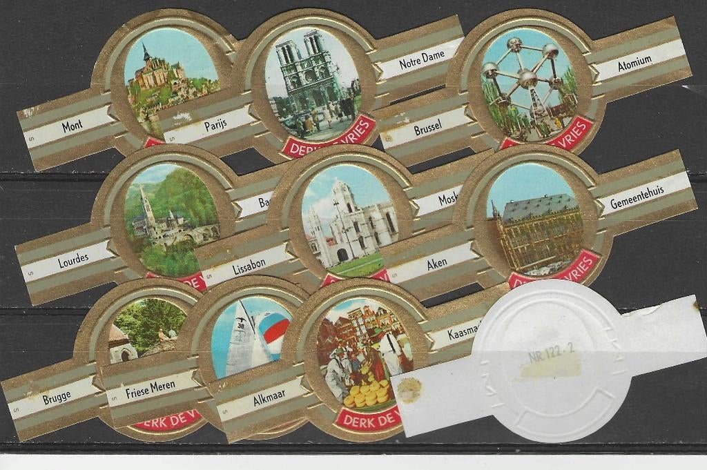 reeks 3066  derk de vries 122   - 1-10   sigarenbanden, Ophalen of Verzenden, Zo goed als nieuw, Sigarenbandjes