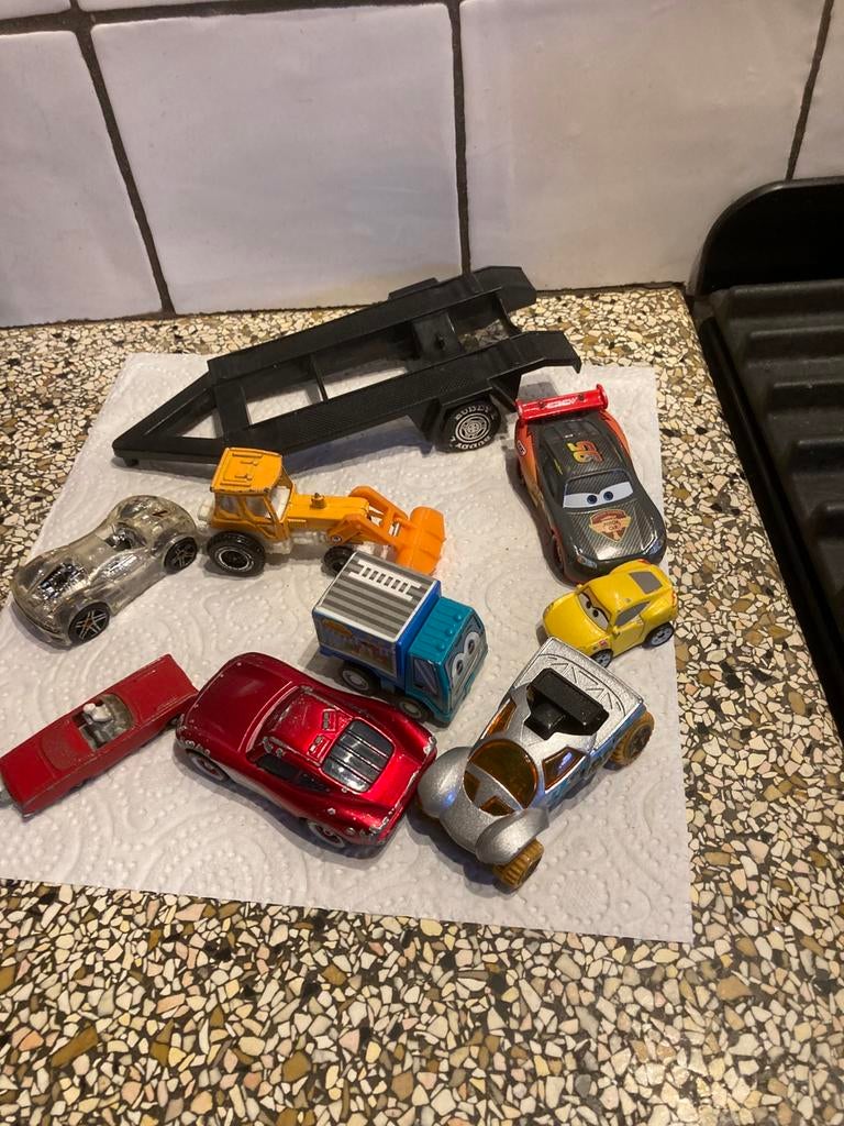 Set autootjes, Kinderen en Baby's, Speelgoed | Speelgoedvoertuigen, Ophalen of Verzenden, Gebruikt