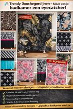 🚿 Douchegordijn 180 hoog x 200 breed cm - Div. designs, Ophalen of Verzenden, Nieuw, Overige kleuren, Overige typen