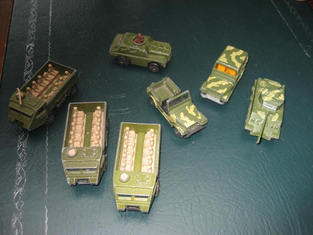 Matchbox legervoertuigen old school speelgoed, Ophalen of Verzenden