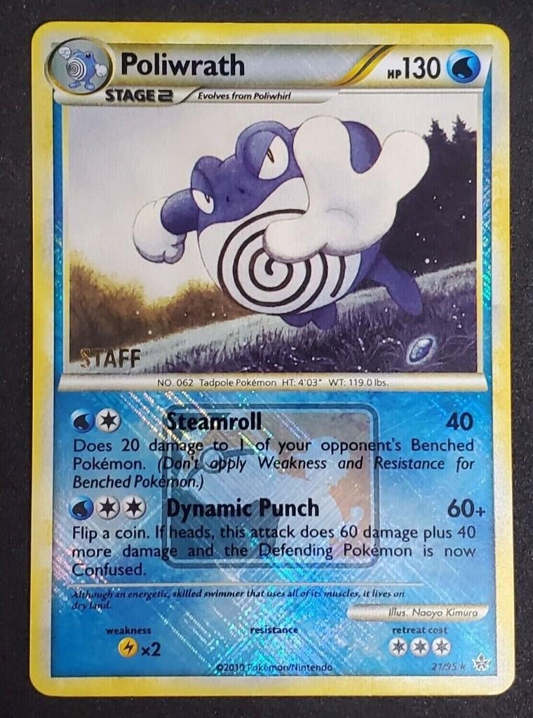 Poliwrath - 21/95 (League Promo) [Staff] - pokemon, Hobby en Vrije tijd, Verzamelkaartspellen | Pokémon, Ophalen of Verzenden