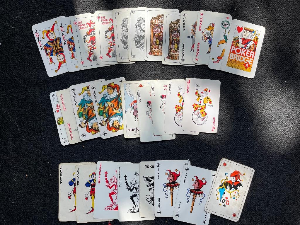 Jokers speelkaarten 29 stuks, Verzamelen, Ophalen of Verzenden, Gebruikt, Joker(s)