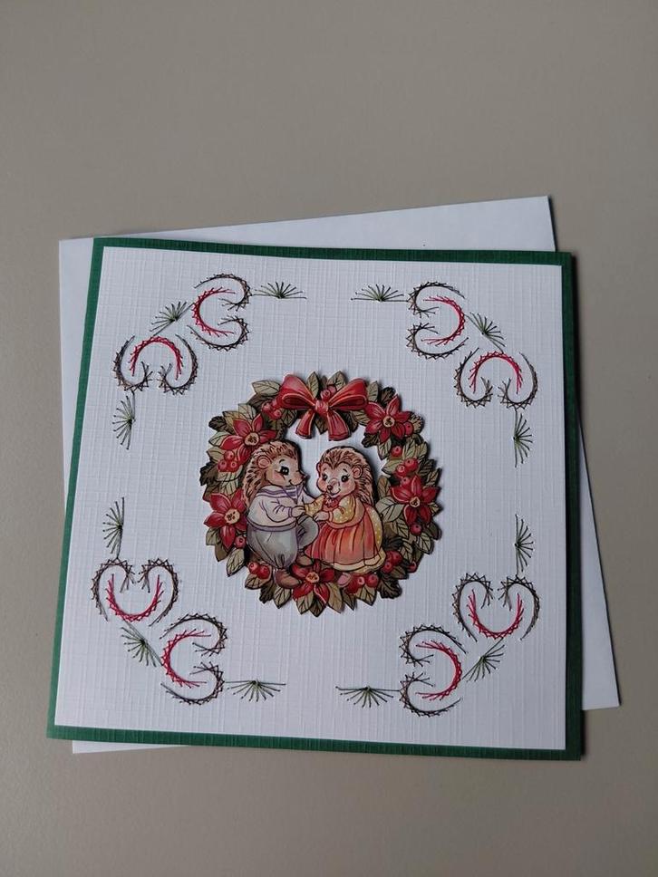 Handgemaakte kaart met egel thema, Hobby en Vrije tijd, Kaarten | Zelfgemaakt, Nieuw, Dieren, Ophalen of Verzenden