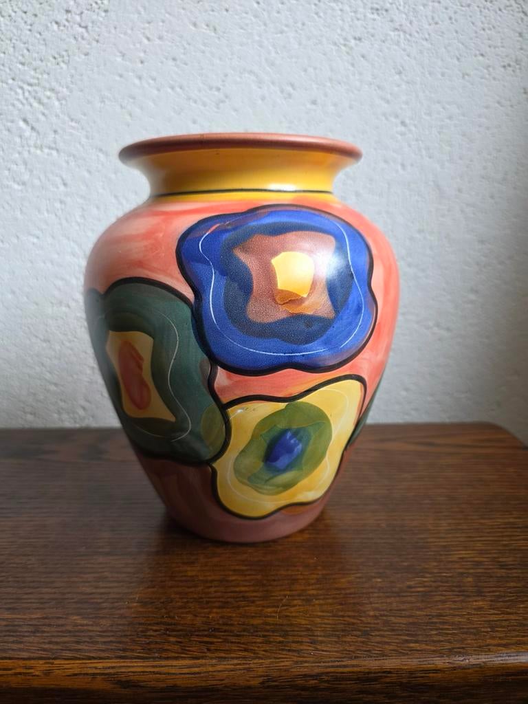 Unieke handgeschilderde Portugese vaas, Ophalen of Verzenden