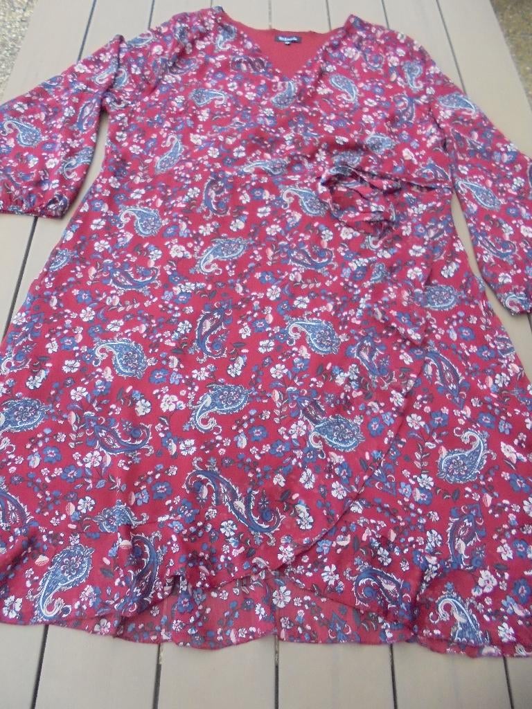 Rode overslag jurk MS MODE, Jurk, Ophalen of Verzenden, Zo goed als nieuw, MS Mode