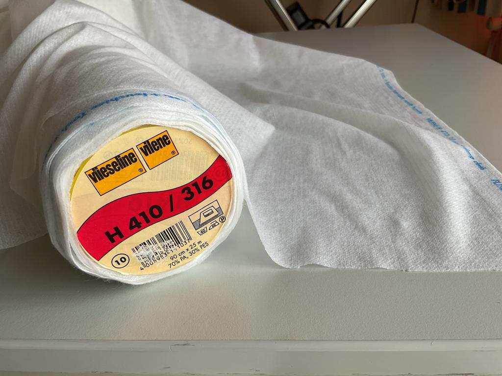 Vlieseline H410/316 - Zachte, stevige plakvlieseline, Hobby en Vrije tijd, Wit, Ophalen of Verzenden, 30 tot 120 cm, Polyester