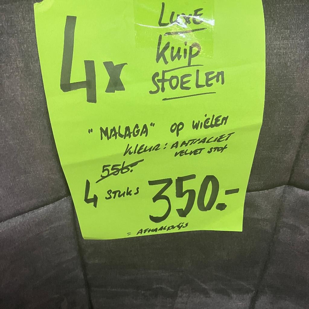 4 x nieuwe armleuning stoelen met wielen speciale set prijs, Huis en Inrichting, Stoelen, Ophalen, Overige kleuren, Nieuw, Vier
