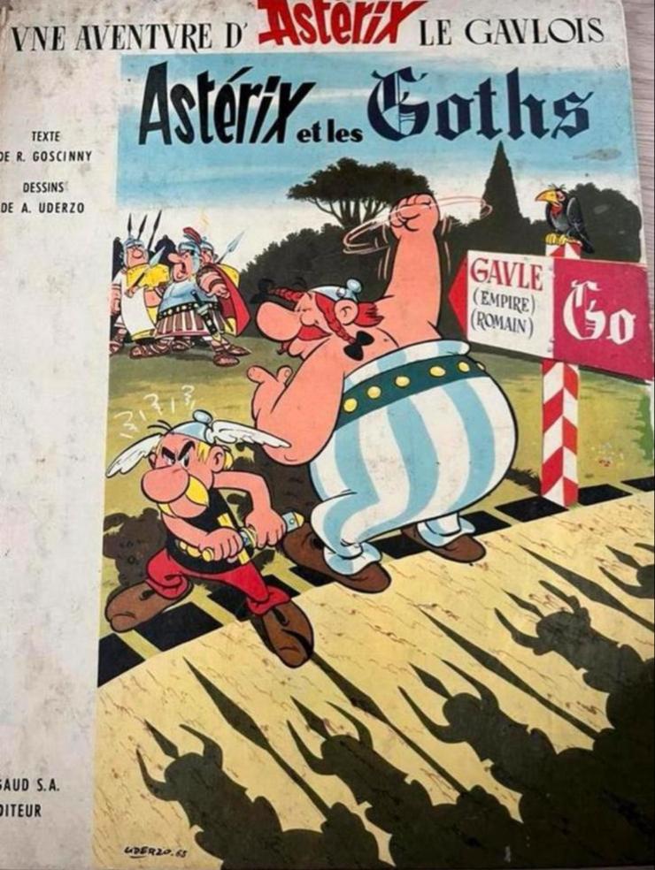 Asterix en de Gothen (Frans) - stripboek, Boeken, Eén stripboek, Ophalen of Verzenden, Gelezen