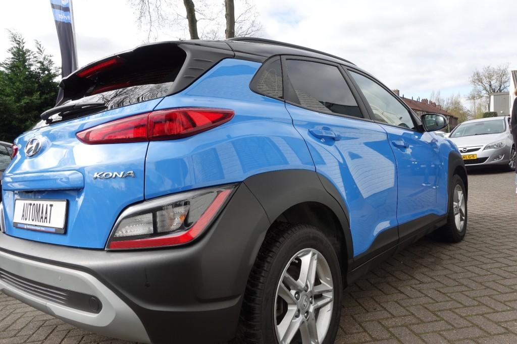 Hyundai KONA 1.0 T-GDI  Automaat  1:20 Verbruik !!, Gebruikt, Blauw, Bedrijf, 3 cilinders