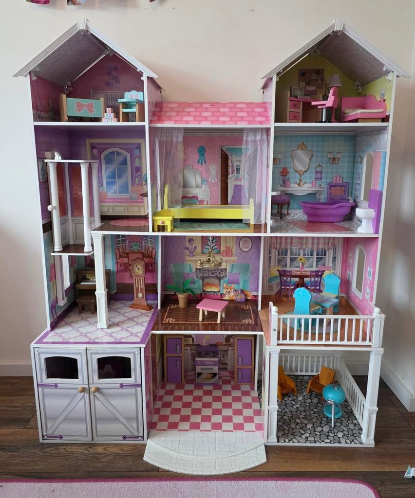 Groot barbiehuis, Kinderen en Baby's, Speelgoed | Poppenhuizen, Ophalen, Gebruikt, Poppenhuis