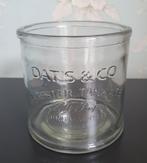 leuke pot / glazen vaas: Oat's & Co - hoogte 13,8 cm, Overige kleuren, Verzenden, Minder dan 50 cm, Glas