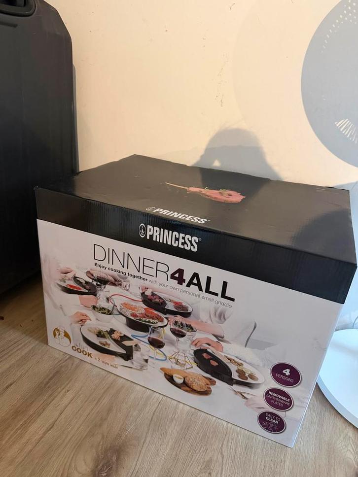 Princess Dinner4All - Nieuw in doos!, Witgoed en Apparatuur, Grillplaten, Nieuw, Tafelgrill, Vaatwasmachinebestendig, Ophalen of Verzenden