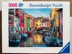 Ravensburger puzzel Burano, Italy ZGAN, Ophalen of Verzenden, 500 t/m 1500 stukjes, Zo goed als nieuw, Legpuzzel