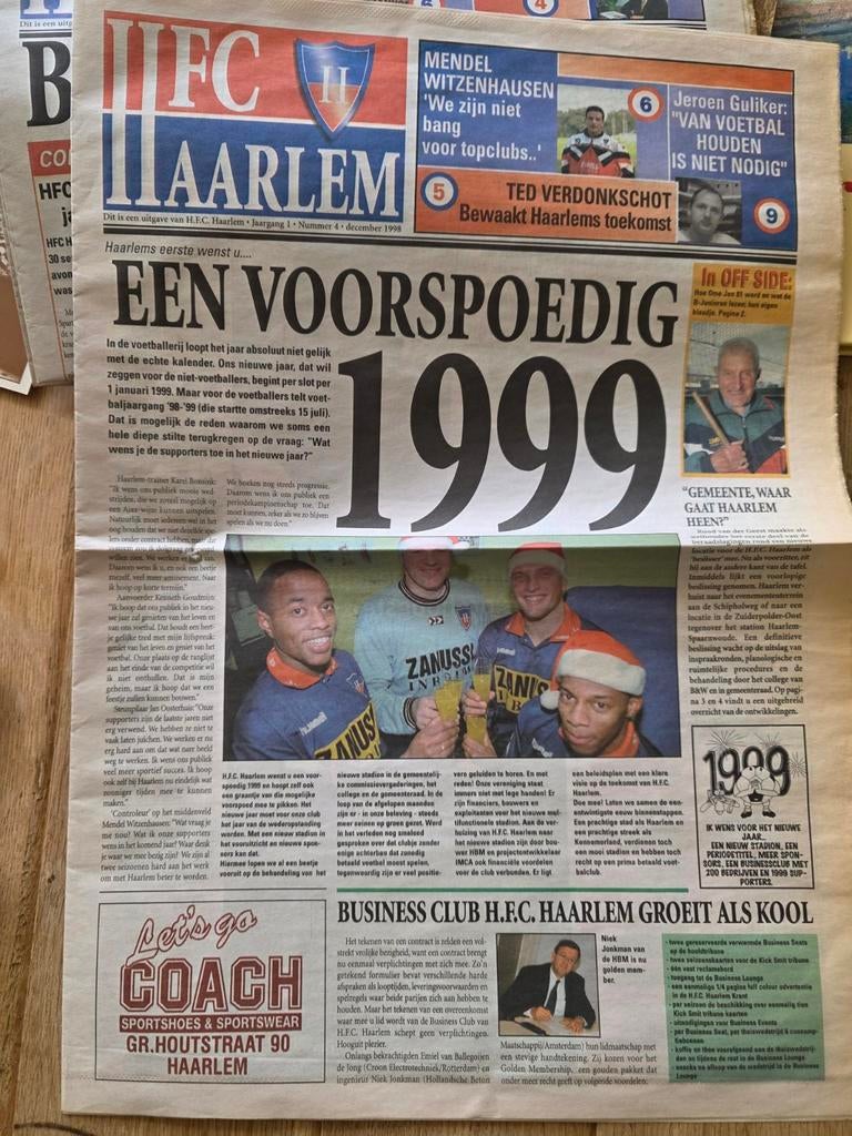 HFC Haarlem - krant dec 1998, Ophalen of Verzenden, Ajax