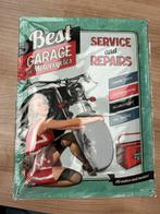 Motorfiets service garage reclame wandbord reclamebord, Ophalen of Verzenden, Nieuw