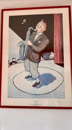 Kuifje poster – zeldzaam exemplaar (308/1000), Ophalen, Kuifje, Zo goed als nieuw, Plaatje, Poster of Sticker