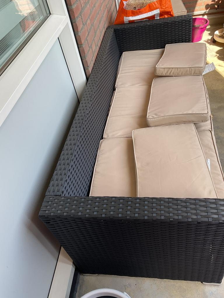 Loungeset zgan moet weg €100,-, Tuin en Terras, Ophalen, Zo goed als nieuw
