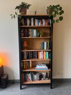 Boekenkast Hemnes Ikea zwartbruin/lichtbruin, Ophalen, 50 tot 100 cm, Zo goed als nieuw, 150 tot 200 cm