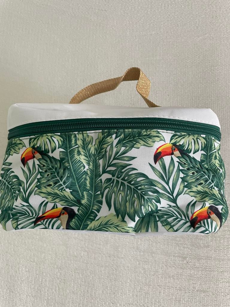 Nieuwe toilettas met tropische print en toekans, Ophalen of Verzenden, Nieuw, Overige kleuren, Heer of Dame