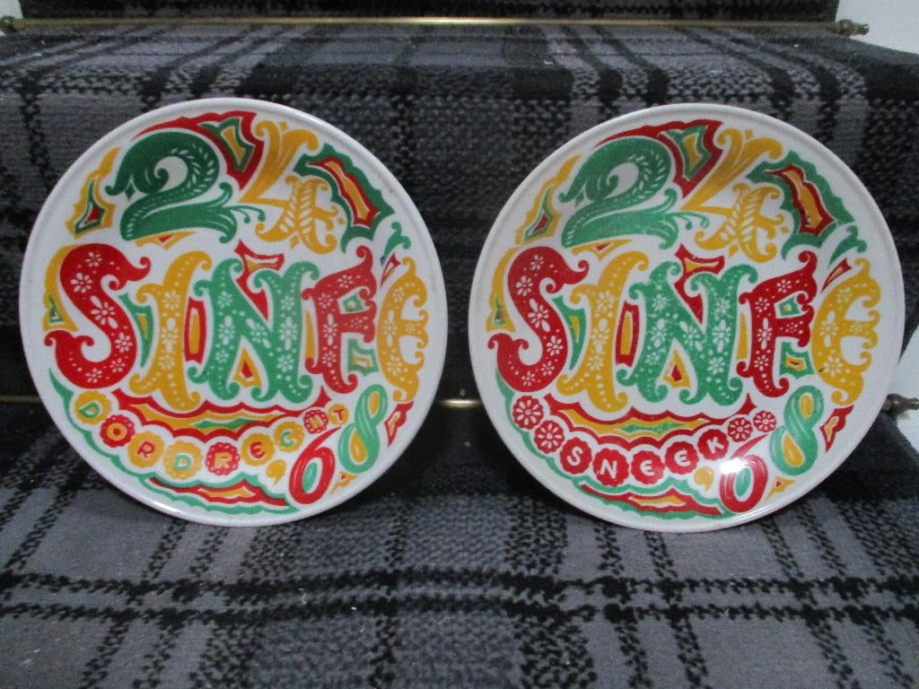 Sinfe bord Dordrecht Sneek Sinterklaas 1968 Sphinx school, Ophalen of Verzenden