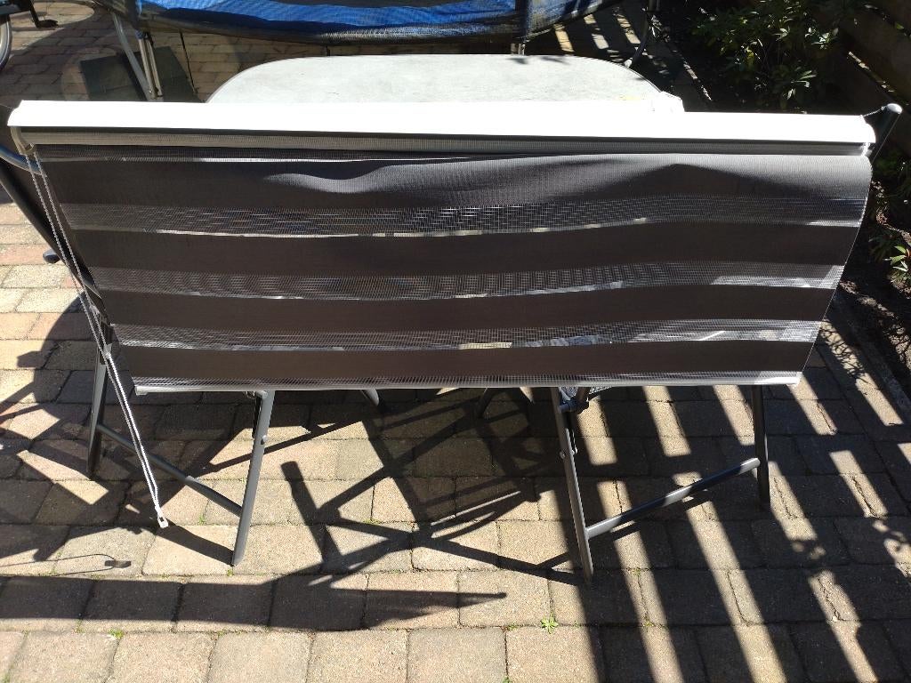 Duo rolgordijnen 2 stuks, Huis en Inrichting, Ophalen, Gebruikt, 100 tot 150 cm, Grijs